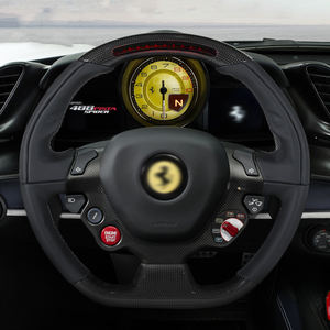 Volante de fibra de carbono para coche, timón con rendimiento de RPM LED, apto para <span class=keywords><strong>Ferrari</strong></span> 458, <span class=keywords><strong>488</strong></span>, California T, F12, Adidas, Berlinetta - Product Image 6