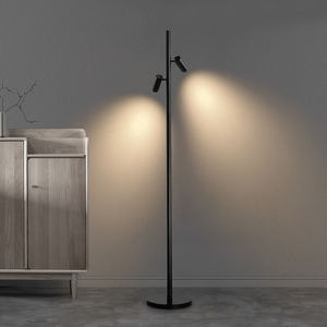 โคมไฟตั้งพื้น LED แบบนอร์ดิกที่ทันสมัยสีดำพร้อมชิปปรับมุมได้ - Product Image 1