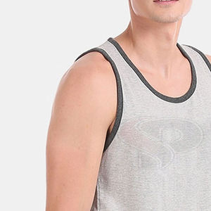 Camiseta sin mangas de malla de fitness informal para hombre, ropa deportiva holgada personalizada para correr al por mayor - Product Image 5