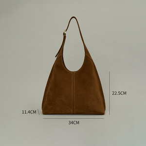 2025 bolsos de moda para mujer joven Retro grande blanco Pu cuero Hobo bolso de mujer axila Casual gamuza bolso de hombro <span class=keywords><strong>Shopper</strong></span> - Product Image 4