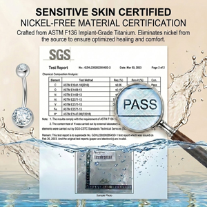 JiaXin Anneau de nombril <span class=keywords><strong>en</strong></span> titane ASTM F136 avec perle captive, surface claire, 18G 20G 22G, zircon cubique transparent, bijou de corps pour <span class=keywords><strong>piercing</strong></span> au nombril - Product Image 5