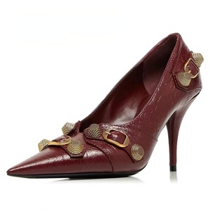 Chaussures à talons aiguilles sexy pour femme, bout pointu, style vintage, décorations métalliques, rivets, boucle, grande taille 45 - Product Image 3