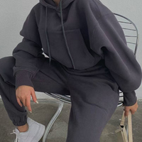 Ensemble jogging pour femme, sweat-shirt à capuche à manches longues et pantalon de survêtement décontracté, ensemble deux pièces