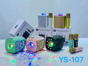 Caisson de basses petits haut-parleurs YS107 <span class=keywords><strong>Disco</strong></span> Ball Party Light Microphone unique maison extérieur Portable Mini haut-parleur de karaoké sans fil - Product Image 5