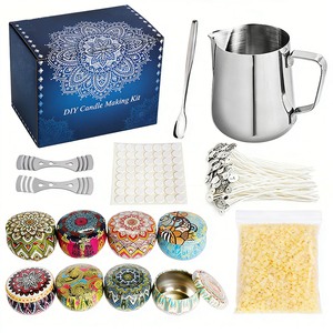 Caja de regalo con juego de velas aromáticas personalizadas, colección de cera de soja para aromaterapia, para ventas en boutiques, promoción de temporada. - Product Image 1