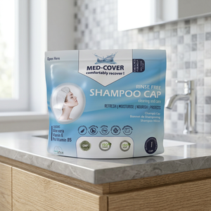 Med-Cover Bonnet de shampooing jetable hydratant sans rinçage en tissu non tissé pour une utilisation quotidienne pratique – Soins de beauté et personnels - Product Image 3