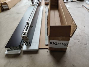 Nhôm đường ray 10mm kính không Khung kính trượt gấp Bộ dụng cụ cửa trượt Patio cửa Bifold trượt hệ thống cửa nội thất - Product Image 5