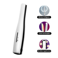 Fer à friser portable mini sans fil à LED de haute qualité avec clip droit, rechargeable par USB, multi-températures, pour les soins capillaires en extérieur