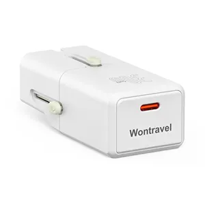 ชุดของขวัญอะแดปเตอร์เดินทาง Wontravel 30W PSS มินิชาร์จติดผนังอะแดปเตอร์เดินทางทั่วโลกอะแดปเตอร์เดินทางสากลที่มีสีสัน