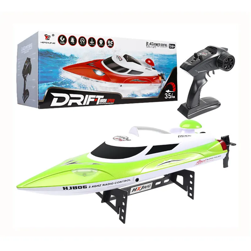 Factory remote radio control night light racing anti turn propeller High speed yachts speedboat toy rc boat