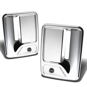 สำหรับ99-16 Ford Super Duty F250 + F350 + F450 <span class=keywords><strong>Chrome</strong></span> <span class=keywords><strong>2</strong></span>มือจับประตู W/ PSG ฝาปิดรูกุญแจ - Product Image 4
