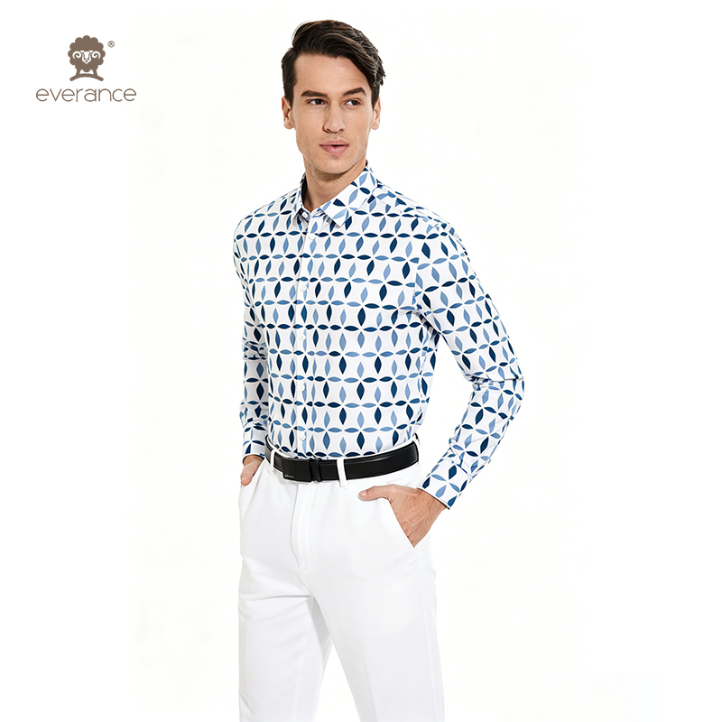 100 Polyester Mens Dress Shirts - Slim Fit Casual Style