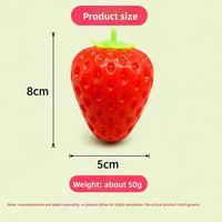 Jouet Squishy en Gros en Forme de Bloc de Fraise Mignon, à Remontée Lente, Sonore, ASMR, Anti-Stress, Jouet Fidget, Vente Directe Usine