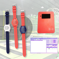 Pulsera con Temporizador Magnético y LED, con Chip para Gestión de Tiempo, Recordatorio de Tiempo RFID, para Parques de Trampolín
