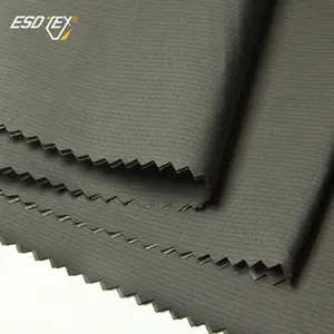 Durable Polyester Plaid Fabric Soft Breathable Graphene Anti-Static For Outdoor Use In Clothing Lining Features Woven Pattern
