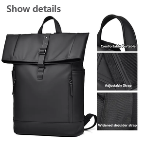 उच्च गुणवत्ता वाले वाटरप्रूफ रोल टॉप ट्रैवल लैपटॉप बैकपैक (कस्टम लोगो और रंग उपलब्ध) बोर्डिंग बैग - Product Image 3