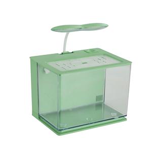 Petit <span class=keywords><strong>aquarium</strong></span> moderne en plastique transparent 7L Réservoir betta en verre écologique avec filtre et lumière LED pour la maison et le bureau - Product Image 5