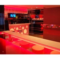Meubles de boîte de nuit lumineuse à Surface solide, usage Commercial, extérieur de Bar, de jus, comptoir de Cocktail