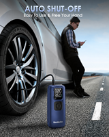Compresseur d'air intelligent portable sans fil ABS pour pneus, gonflage 3 fois plus rapide, 160 PSI, avec lumière LED et affichage numérique pour voiture, camion, vélo