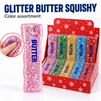 Bestseller transfrontalier : Jouet anti-stress Vaseline coloré en forme de longue bande, souple, à récupération lente, en caoutchouc transparent à paillettes