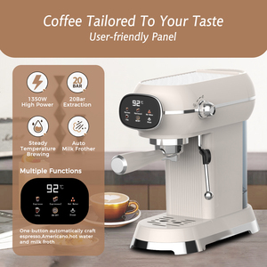 Nueva Cafetera Inteligente con Control táctil, cafetera Espresso eléctrica <span class=keywords><strong>de</strong></span> 20Bar con pantalla colorida, hervidor Digital y juego <span class=keywords><strong>de</strong></span> tostadora - Product Image 2