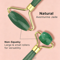 Rouleau de massage facial en jade naturel avec logo personnalisé et outil Gua Sha pour le cou, les yeux et le corps – Lisse les rides et soigne la peau