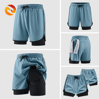 Shorts de basketball pour hommes style streetwear, élastiques, unis, taille mi-haute, respirants, séchage rapide, pantalons cargo athlétiques d'été – Vente en gros