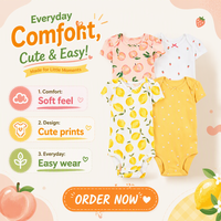 Body pour bébé en coton biologique Barboteuse à manches courtes pour bébé Combinaison de pyjama d'été à col rond personnalisée pour bébé Onesie GOTS Vêtements pour bébé