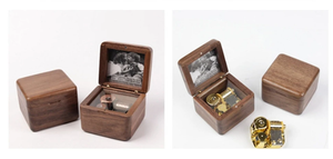 Scatola musicale personalizzabile in legno legno legno di legno orologio carillon estate buon compleanno tu sei il mio sole La Vie En Rose - Product Image 2