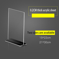 Vente en gros de présentoir en plastique acrylique Présentoir de table transparent pour menu de bureau A4/a5/a6