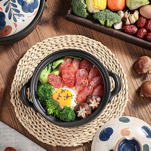 日本のセラミックスープポット調理器具セット手描きエナメルキッチンキャセロール環境にやさしい調理ポットセット - Product Image 5