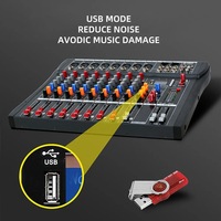 Console de mixage analogique stéréo 8 canaux XTUGA avec réverbération, lecture Bluetooth, égaliseur, entrées XLR - Modèle CT80X