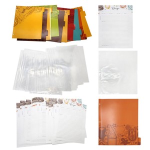 A4 Trang Trí Tập Tin Thư Mục Giấy Thư Mục Lá Lỏng Lẻo Chất Kết Dính <span class=keywords><strong>3</strong></span> Vòng 2 Inch PVC Túi Tay Áo Công Thức Thẻ Chủ Cho Tài LIỆU - Product Image 2