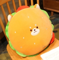 Hamburger mignon en peluche oreiller de sieste filles bureau prix usine Hamburger en peluche jouet