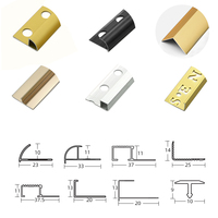 Garniture de carrelage en aluminium personnalisée Bande décorative multiple pour mur métallique et plancher Profil de bande d'angle pour bordure de carrelage en aluminium/acier inoxydable