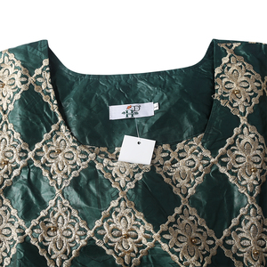 H & D — <span class=keywords><strong>robe</strong></span> africaine traditionnelle pour femmes, <span class=keywords><strong>Bazin</strong></span>, <span class=keywords><strong>Riche</strong></span>, avec broderie et bonnet, Maxi, <span class=keywords><strong>2022</strong></span> - Product Image 6