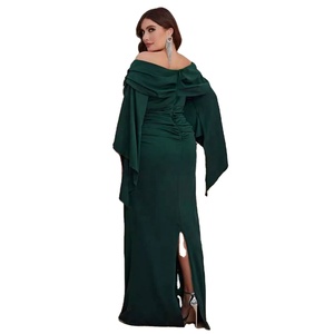 Robe longue à une épaule et manches longues, style queue de poisson, grande taille Nuo - Product Image 2