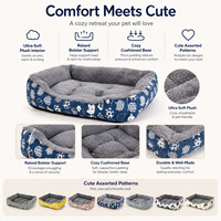 Coussin pour chien et chat en flanelle, toutes saisons, doux, chaud, réversible, plusieurs tailles S-XXL