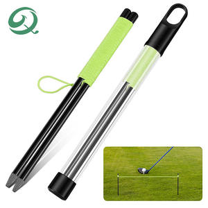 Venta caliente Palos de alineación de golf plegables Fibra de vidrio Golf Putting Práctica Ayudas de entrenamiento Varilla de alineación de golf con línea de cuerda - Product Image 6