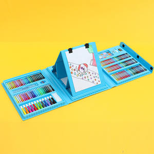 Ensemble de 208 jouets de <span class=keywords><strong>dessin</strong></span> en plastique Crayons de couleur Crayons de cire <span class=keywords><strong>Aquarelle</strong></span> Stylo Cadeau de la fête des enfants Boîte de vente en gros - Product Image 4