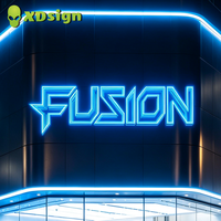 Lettres en relief 3D personnalisées XDSign Abyss Sign, lettres en acrylique semi-transparentes, éclairage LED, décoration imperméable IPx7