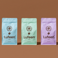 25Og 50Og Pochette à fermeture éclair debout à fond plat recyclable de qualité supérieure avec valve Sacs à café Emballage d'aliments
