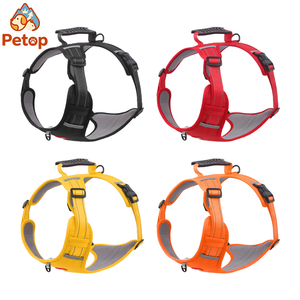 Harnais pour <span class=keywords><strong>chien</strong></span> Petop en tissu polyester, 4 points réglables, réfléchissant, respirant, boucle à dégagement rapide pour la marche en extérieur - Product Image 1