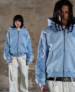 Sweat à capuche unisexe avec poche kangourou, éponge française, survêtement Streetwear à coupe carrée - Product Image 2