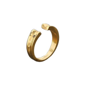 Europäische und amerikanische Mode V-Nut PVD18K Gold Edelstahl Offener <span class=keywords><strong>Ring</strong></span> Kalter Wind Hip-Hop <span class=keywords><strong>Retro</strong></span> Herren <span class=keywords><strong>ring</strong></span> - Product Image 2