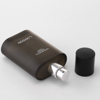 Vaporisateur de parfum carré personnalisé pour hommes Noir givré 30ml 50ml 100ml Flacon de parfum en verre avec boîte d'emballage
