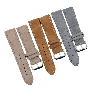 <span class=keywords><strong>Cinturino</strong></span> Vintage in <span class=keywords><strong>pelle</strong></span> scamosciata 18mm 20mm 22mm 24mm <span class=keywords><strong>cinturino</strong></span> in <span class=keywords><strong>pelle</strong></span> fatto a mano di ricambio <span class=keywords><strong>grigio</strong></span> marrone chiaro colore Beige per uomo e donna orologi - Product Image 1