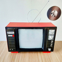 Modèle de télévision en métal, figurine de télévision en fer, cadeau d'anniversaire pour garçon, jouet, artisanat en métal, décoration de bureau à domicile