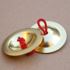 Jouet musical classique pour enfants, cymbales à doigts en cuivre laiton épaissi de 5,5 cm pour l'éducation musicale précoce Orff, instruments de percussion - Product Image 4