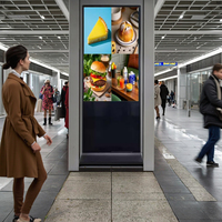 Hiseeview - Pizarra Interactiva para Interiores de 43 Pulgadas, Pantalla Táctil LED, Kiosco con 20 Puntos de Contacto, Señalización Digital con Soporte de Piso